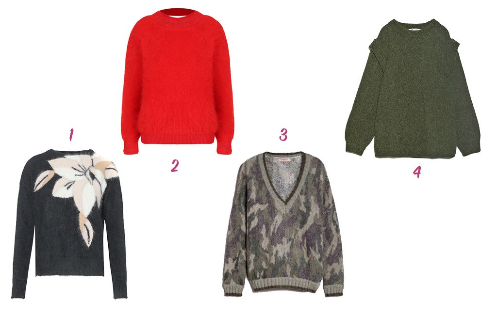 1 – Max Mara 2 – Tom Ford 3 – Twinset 4 – Zara 